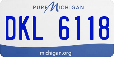 MI license plate DKL6118