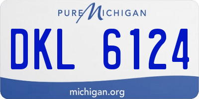 MI license plate DKL6124