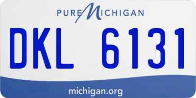 MI license plate DKL6131