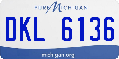 MI license plate DKL6136