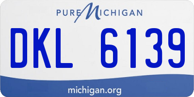 MI license plate DKL6139