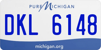 MI license plate DKL6148