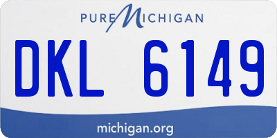 MI license plate DKL6149