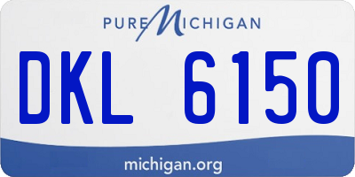 MI license plate DKL6150