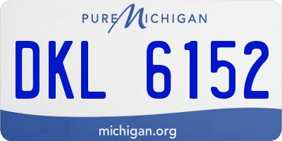 MI license plate DKL6152