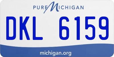 MI license plate DKL6159