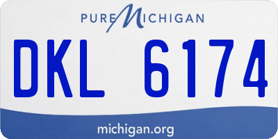 MI license plate DKL6174