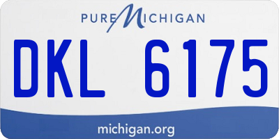 MI license plate DKL6175