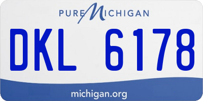 MI license plate DKL6178