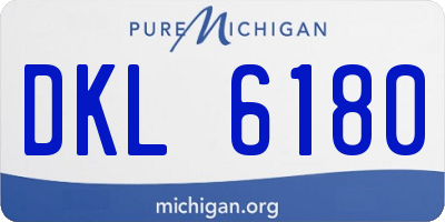 MI license plate DKL6180