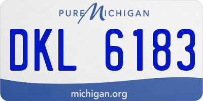 MI license plate DKL6183