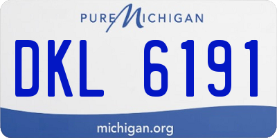 MI license plate DKL6191