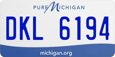MI license plate DKL6194