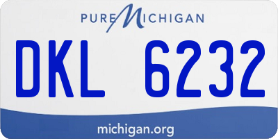 MI license plate DKL6232