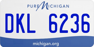MI license plate DKL6236