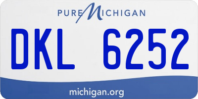 MI license plate DKL6252