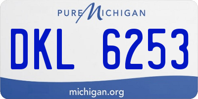 MI license plate DKL6253