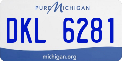 MI license plate DKL6281