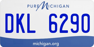 MI license plate DKL6290
