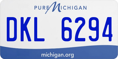 MI license plate DKL6294