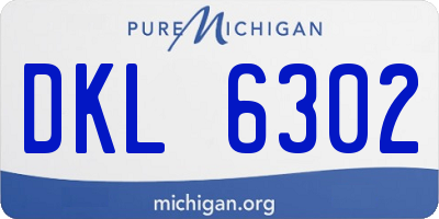 MI license plate DKL6302