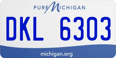 MI license plate DKL6303