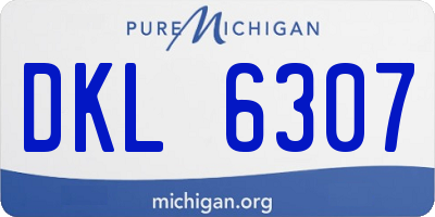 MI license plate DKL6307