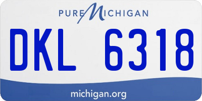 MI license plate DKL6318