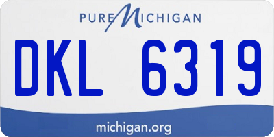 MI license plate DKL6319
