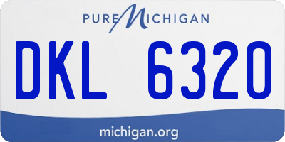 MI license plate DKL6320