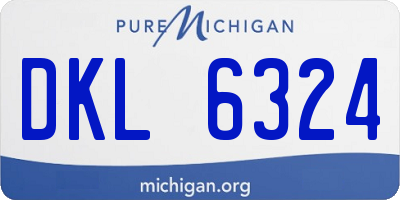 MI license plate DKL6324