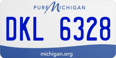 MI license plate DKL6328