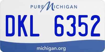 MI license plate DKL6352