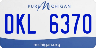 MI license plate DKL6370