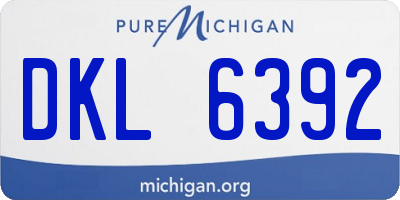 MI license plate DKL6392