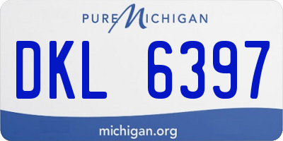 MI license plate DKL6397
