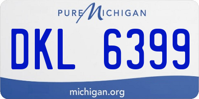 MI license plate DKL6399