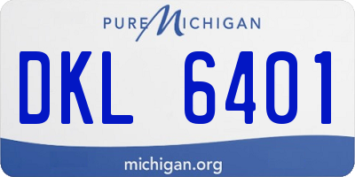 MI license plate DKL6401