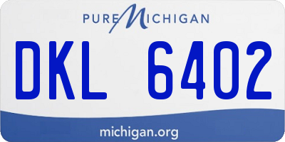 MI license plate DKL6402