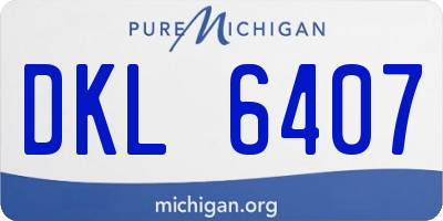 MI license plate DKL6407