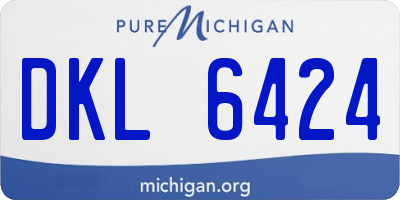 MI license plate DKL6424