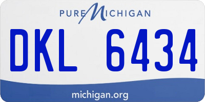 MI license plate DKL6434