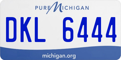 MI license plate DKL6444