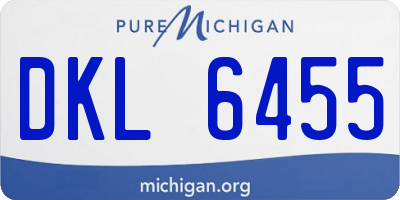 MI license plate DKL6455