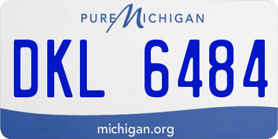 MI license plate DKL6484