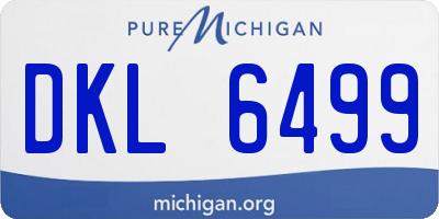 MI license plate DKL6499