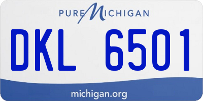 MI license plate DKL6501
