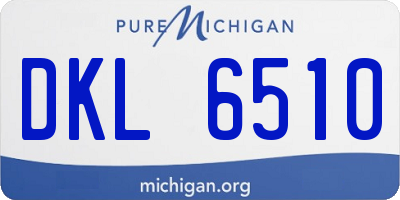 MI license plate DKL6510