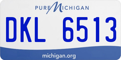 MI license plate DKL6513