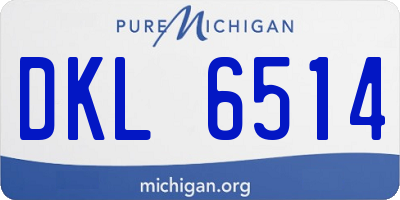 MI license plate DKL6514